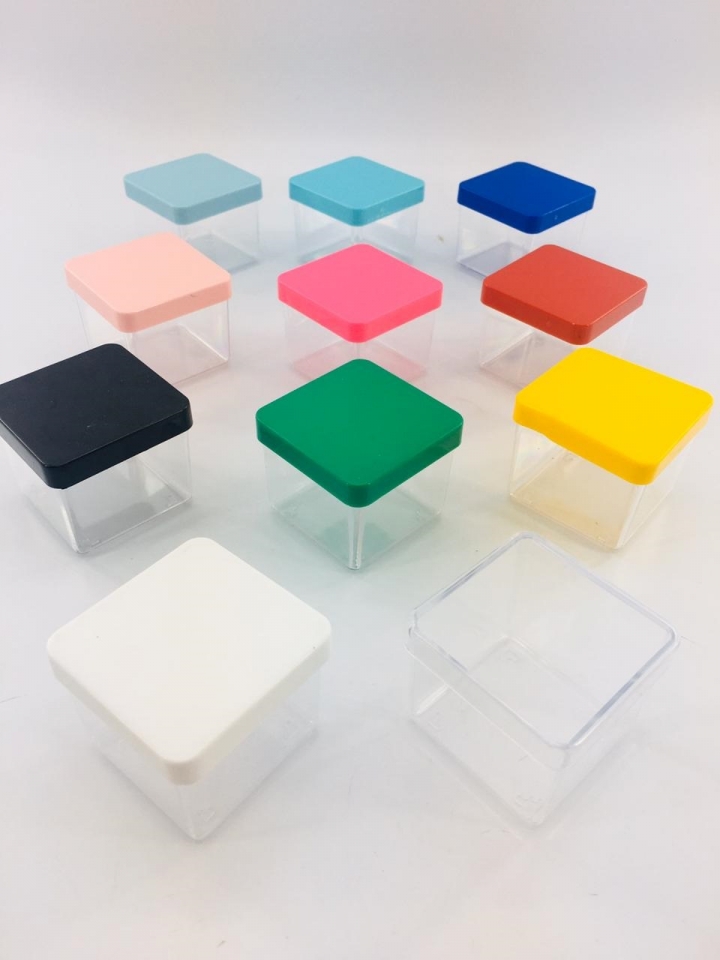 Caixa Acrílica 4x4 cm - Tampa Transparente