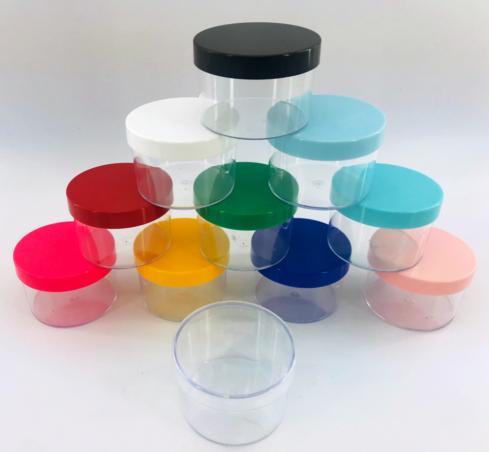 Pote redondo em acrílico 4,0x5,5 cm Verde