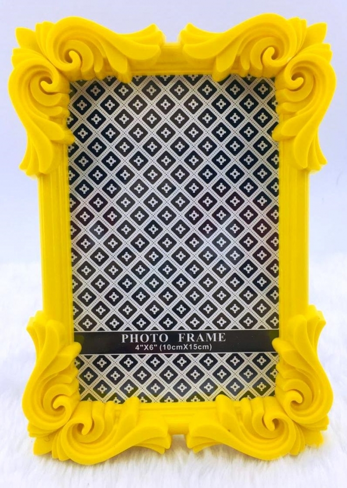 Porta Retrato Plástico Provençal - Amarelo