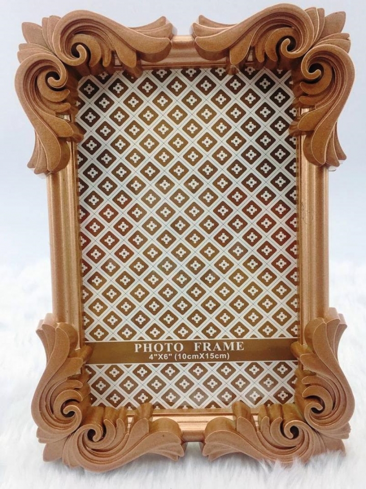 Porta Retrato Plástico Provençal - Ouro Rosé