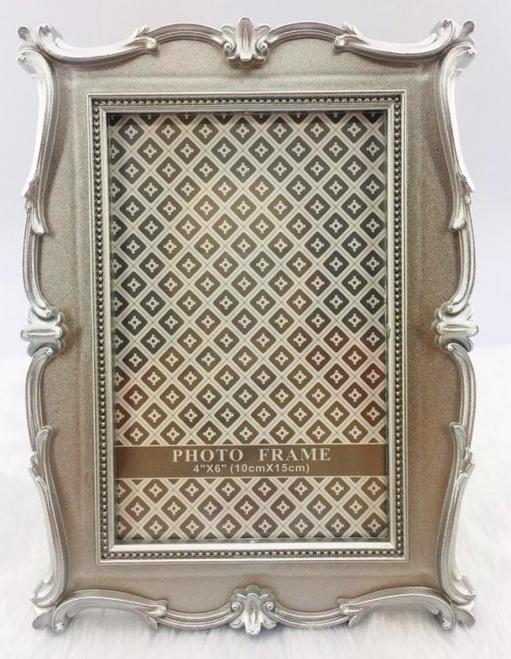 Porta Retrato Plástico Colonial - Prata