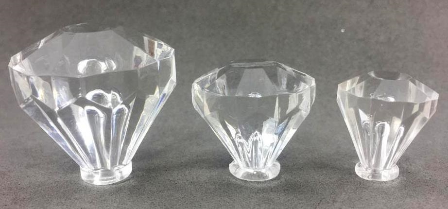 Puxador Acrílico Diamante 30mm - Cristal