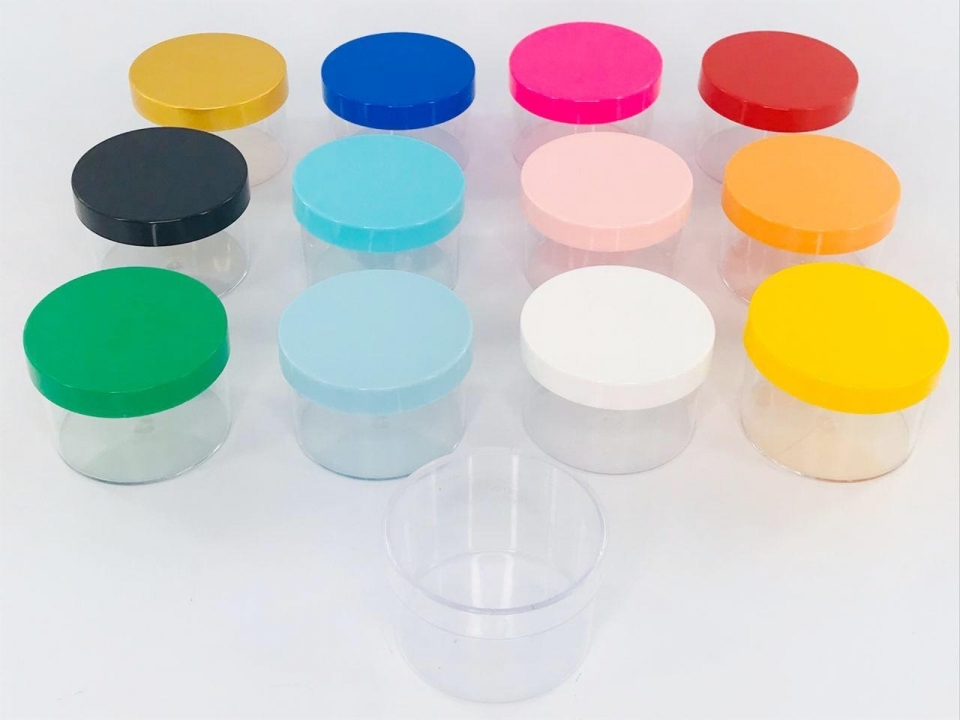 Pote redondo em acrílico 4,0x5,5 cm Verde