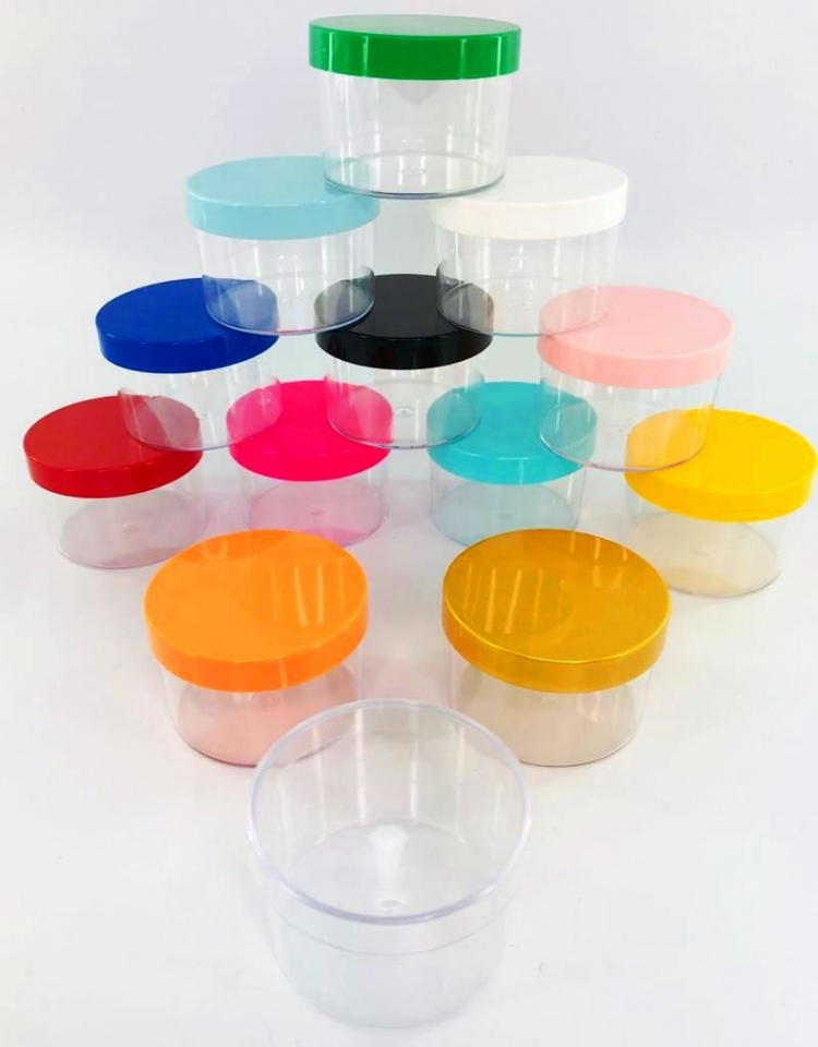 Pote redondo em acrílico 4,0x5,5 cm Verde