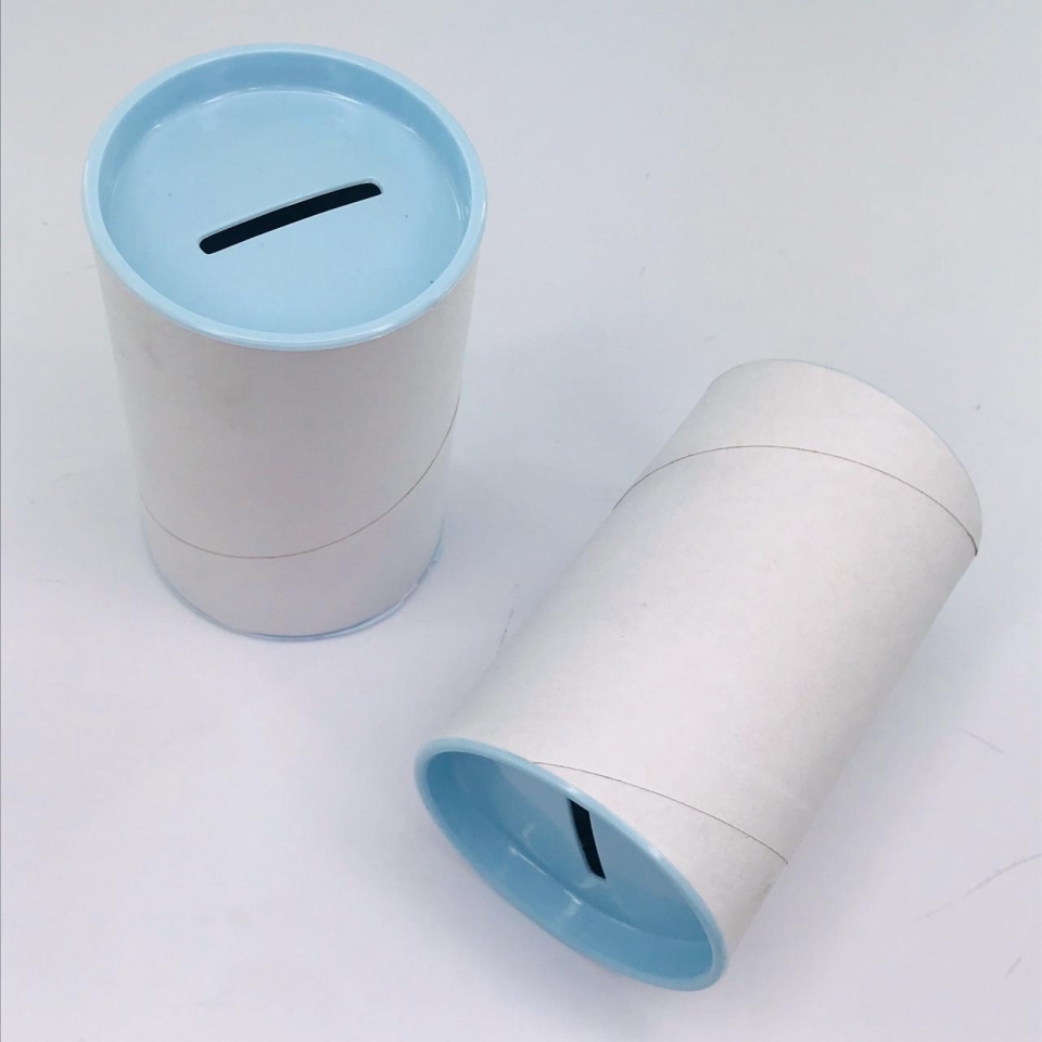 Cofrinho de Papelão - Azul Bebê