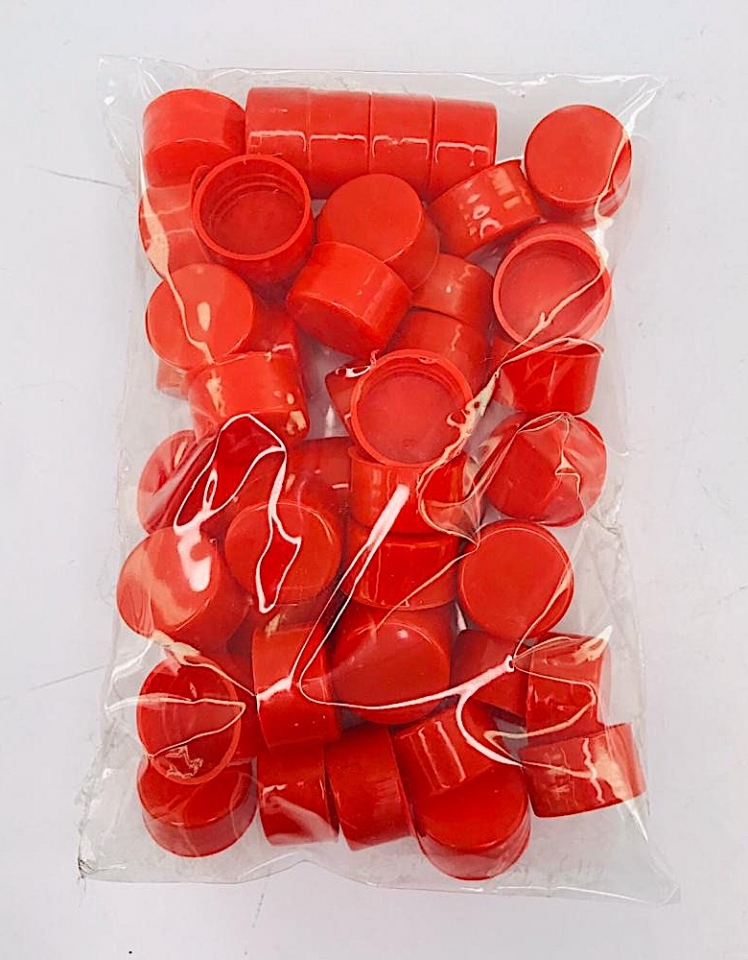 Tampa Plástica 18mm - Vermelho