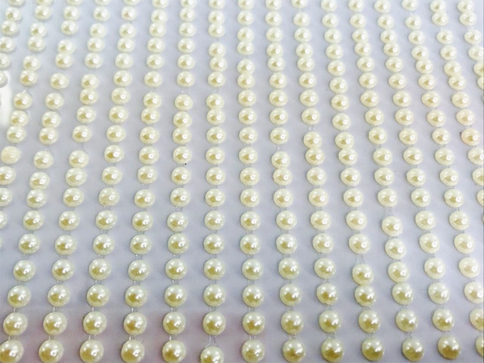 Meia Pérola Adesiva Natural- 4mm