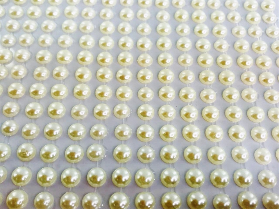 Meia Pérola Adesiva Natural - 6mm