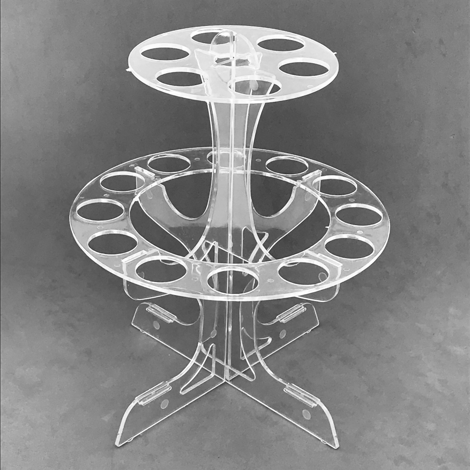 Porta Tubos Redondo - Cristal