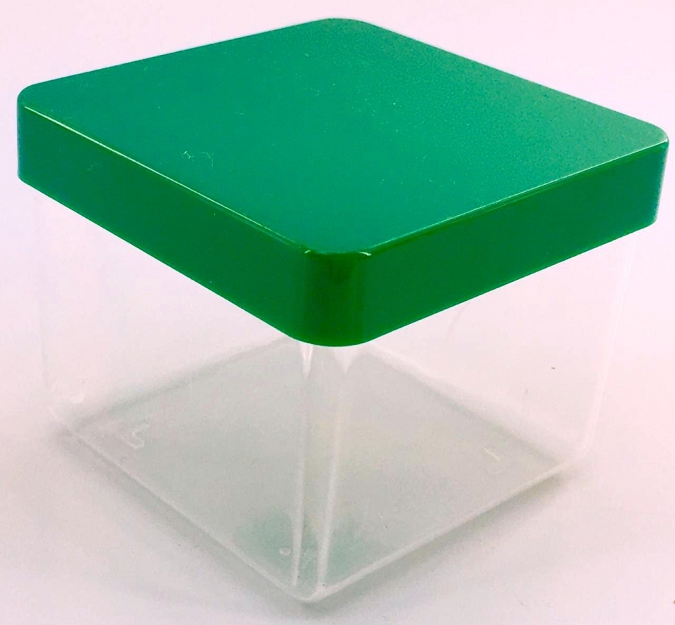Caixa Acrílica 4x4 cm - Tampa Verde