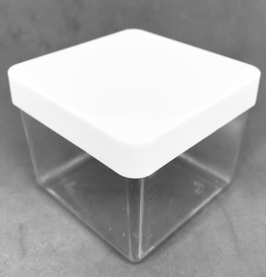 Caixa Acrílica 6x6cm - Tampa Branca