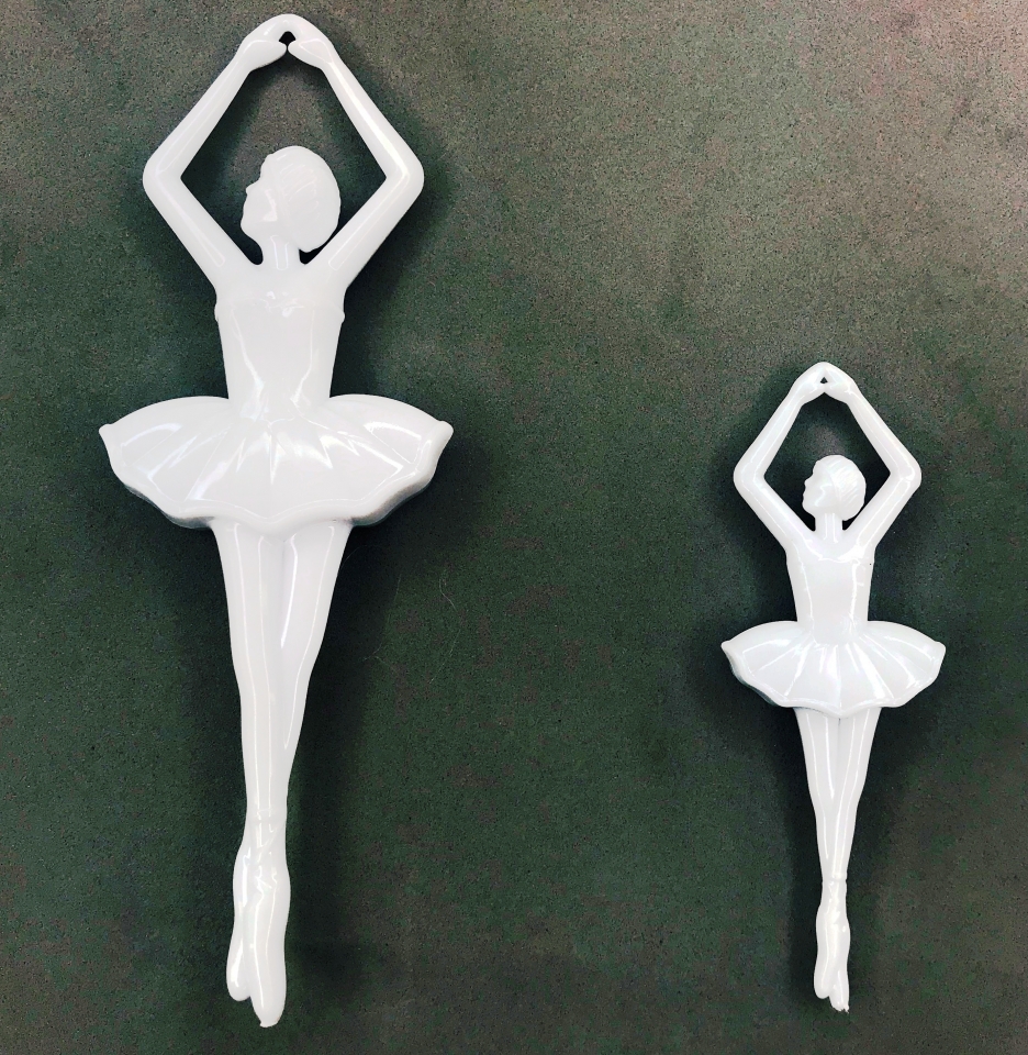 Bailarina Acrílica 12,5Cm Pct 250g - Branco