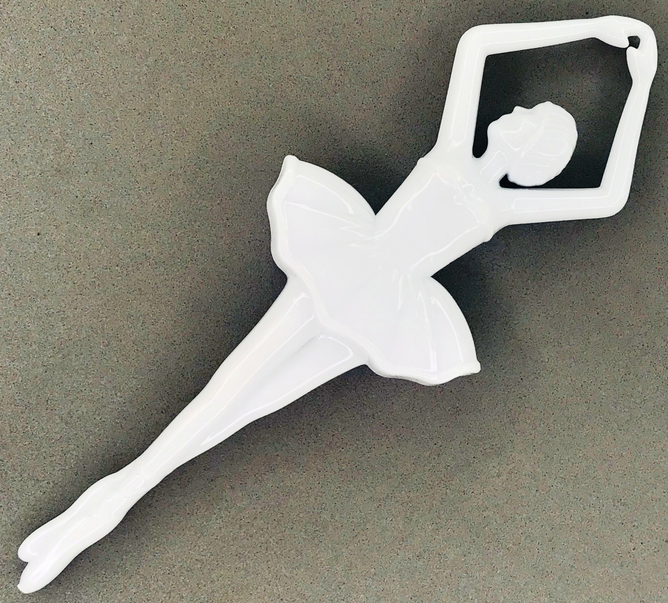 Bailarina Acrílica 12,5Cm Pct 250g - Branco