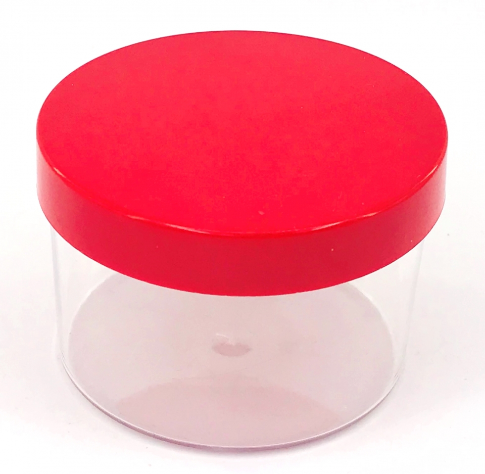 Pote redondo em acrílico 4,0x5,5 cm Vermelho