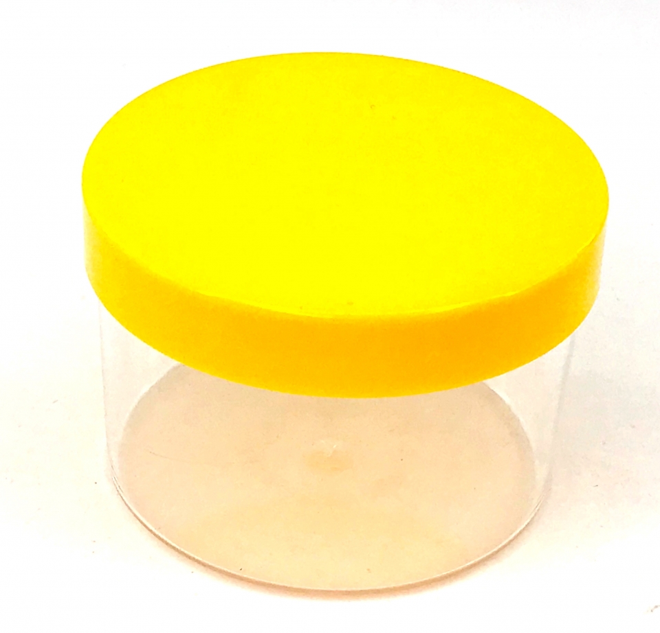 Pote redondo em acrílico 4,0x5,5 cm Amarelo