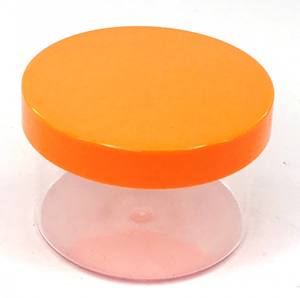 Pote redondo em acrílico 4,0x5,5 cm Laranja