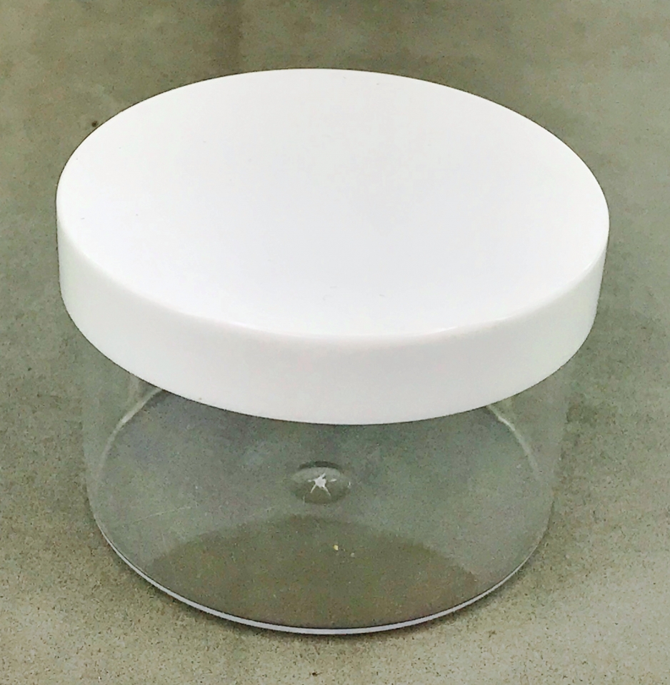 Pote redondo em acrílico 4,0x5,5 cm Branco