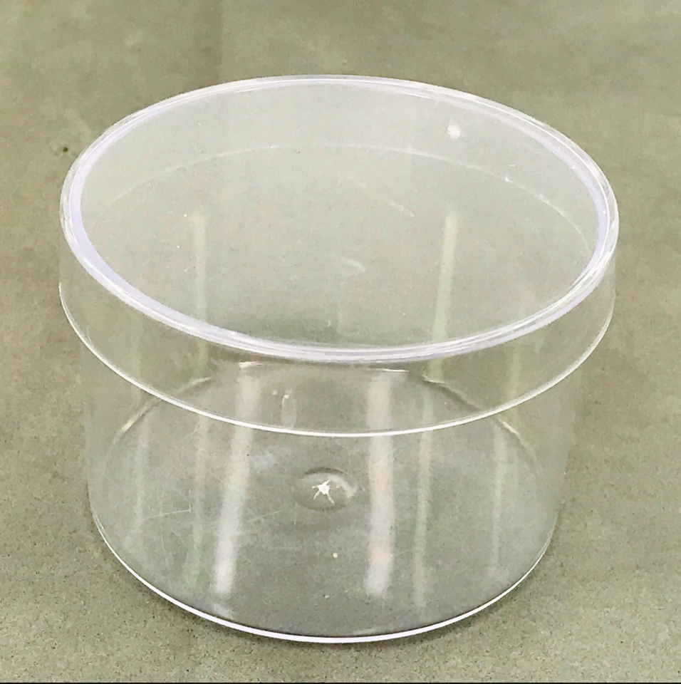 Pote redondo em acrílico 4,0x5,5 cm Cristal