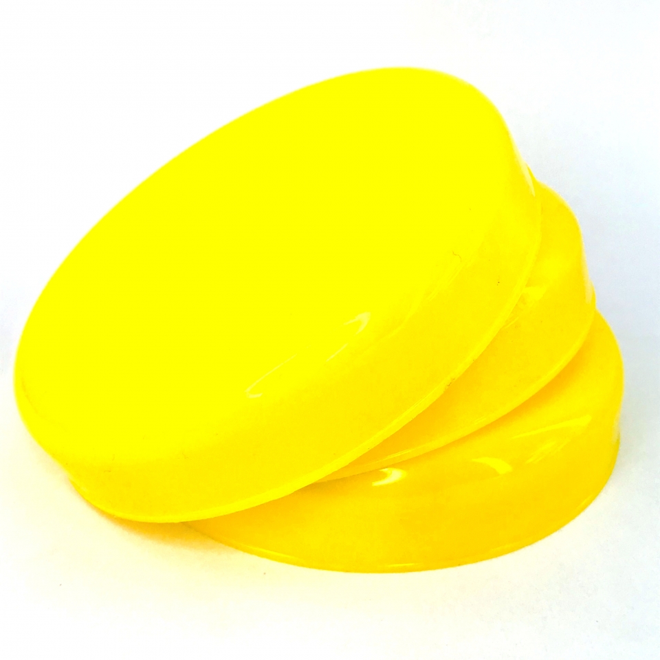 Tampa Vidro de Palmito 110mm - Amarelo