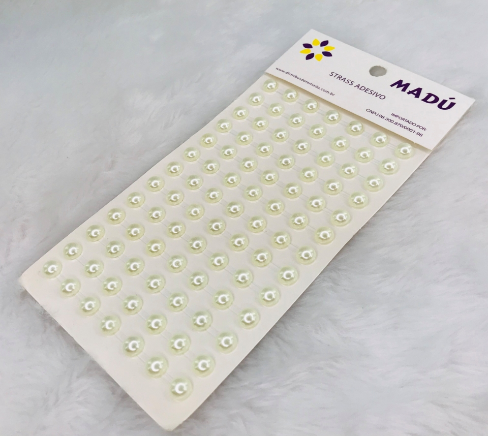 Meia Pérola Adesiva Natural - 8mm