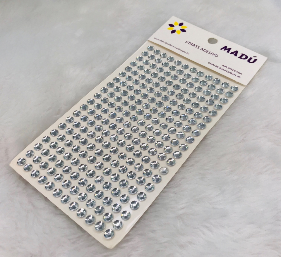 Strass Adesivo em Cartela - 6mm