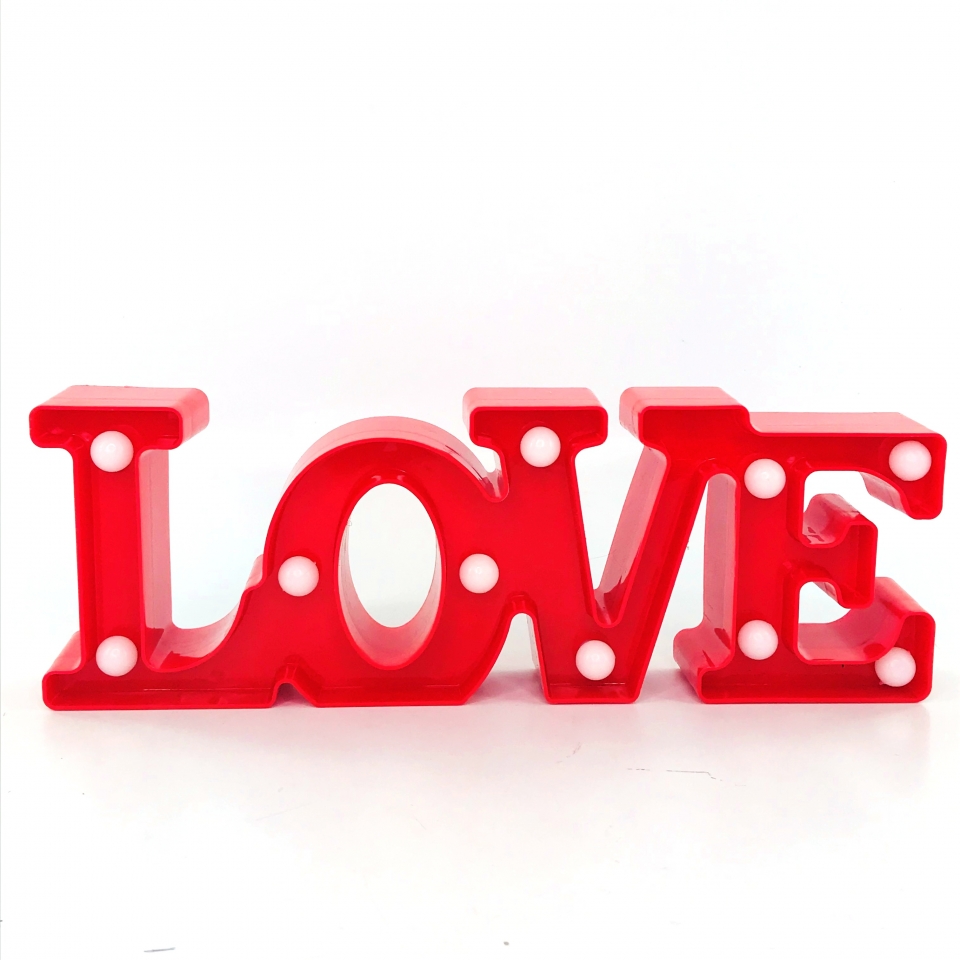 Produtos > Importação Própria > Luminária LED Letreiro Love Vermelho