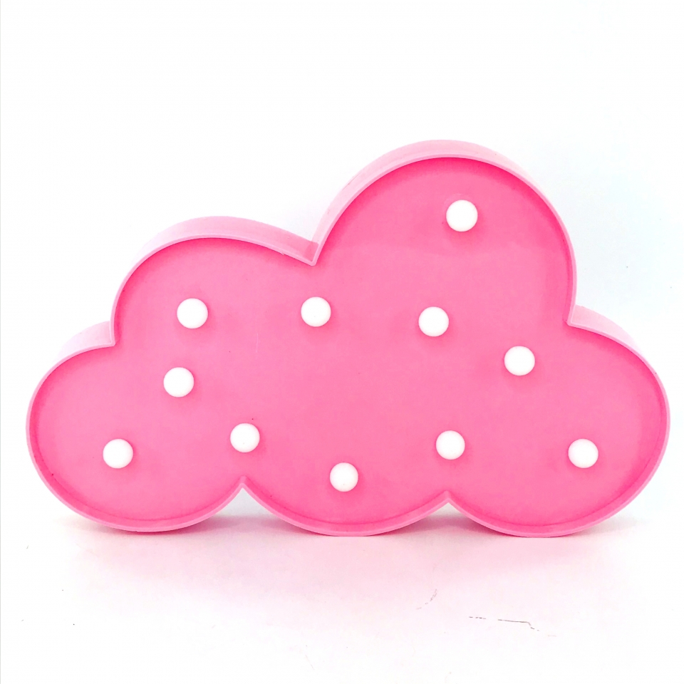 Luminária LED Nuvem - Rosa Bebê