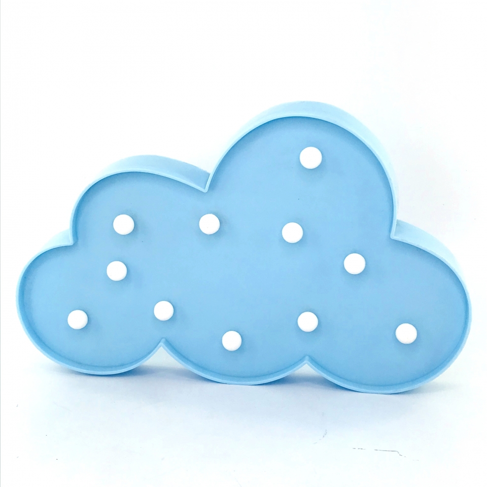 Luminária LED Nuvem - Azul Bebê