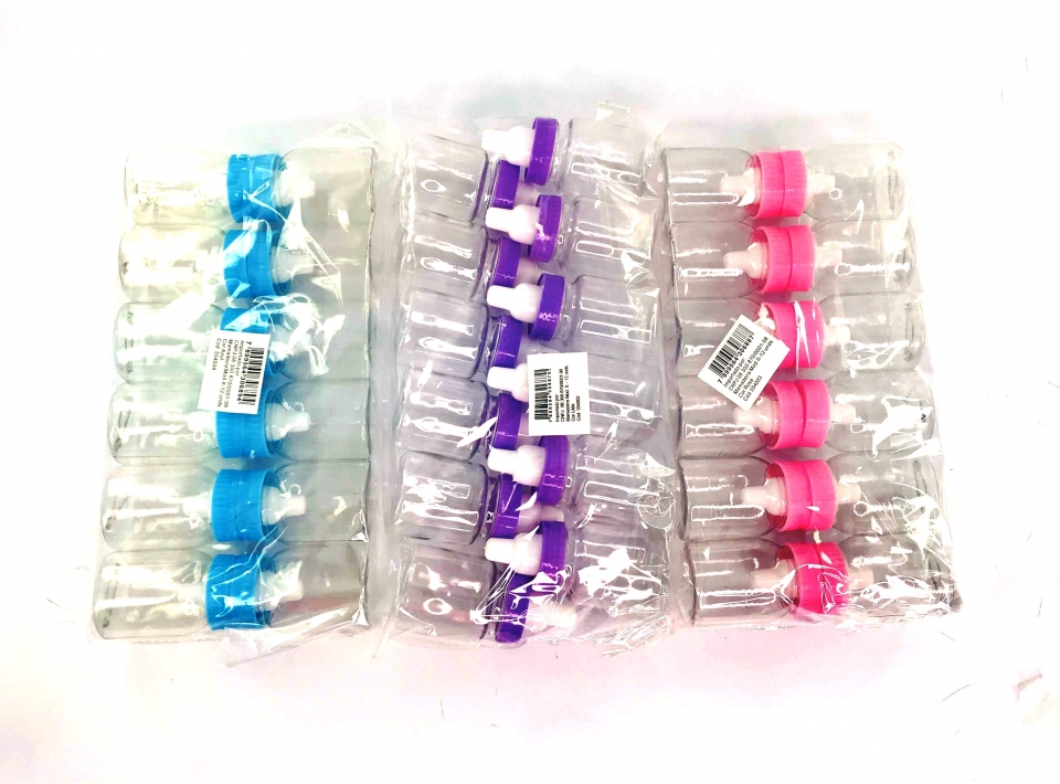 Frasco Mamadeira Plástica 50ml - Rosa Bebê