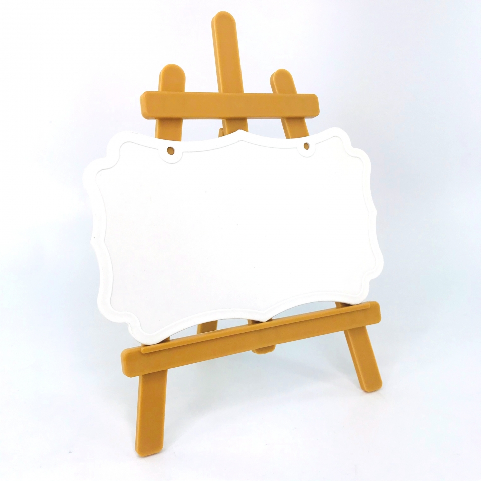 Kit Cavalete Madeira (Bege) /Lousa Branca