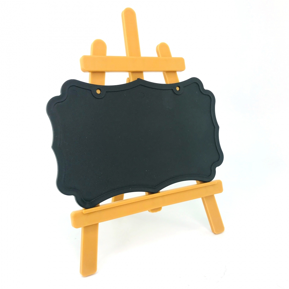 Kit Cavalete Madeira (Bege) /Lousa Preta