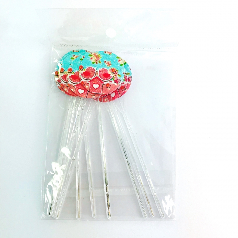 Topper P/ Docinhos - Estampa Passarinhos