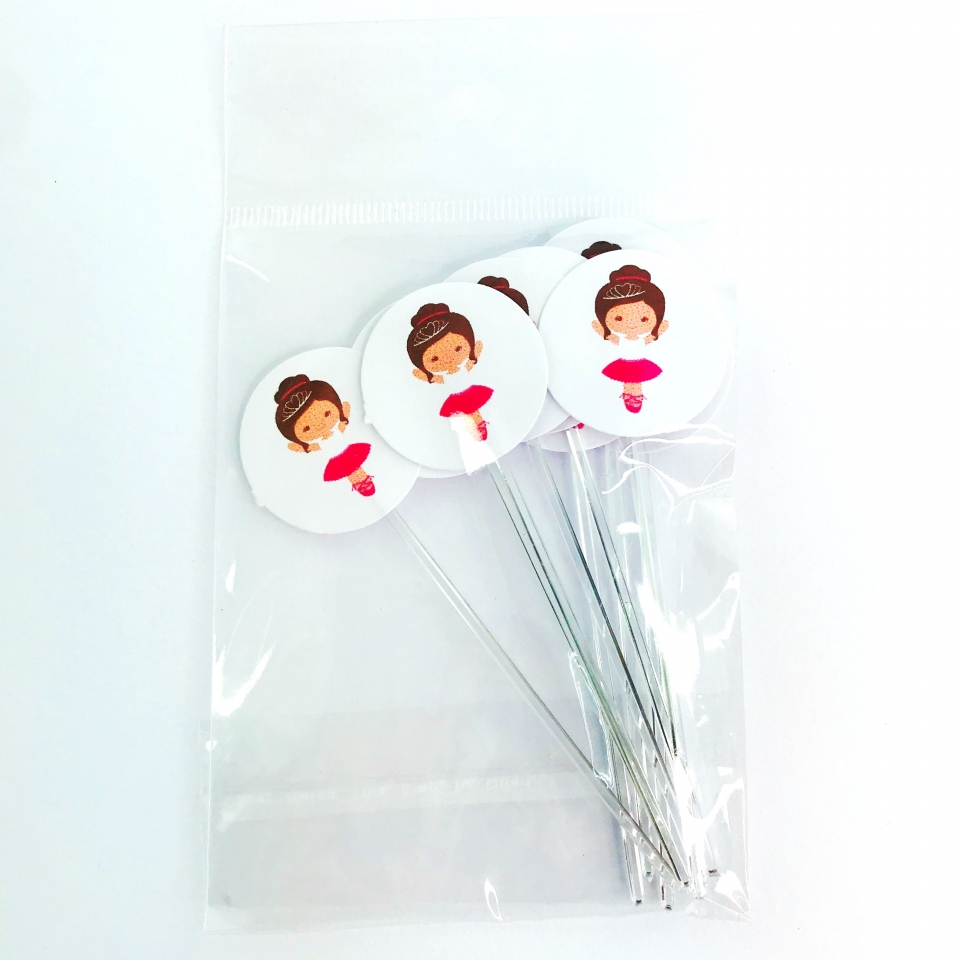 Topper P/ Docinhos - Estampa Bailarina