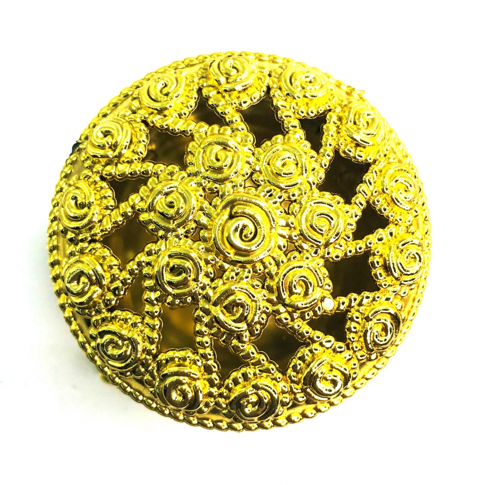 Caixinha Porta Jóia Redondo - Dourado