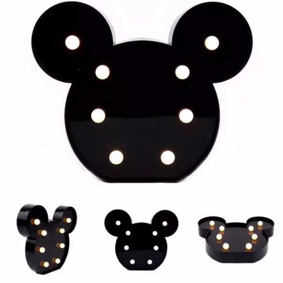 Luminária LED Ratinho - Preto