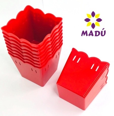 Cachepot Plástico PF 10 und - Vermelho