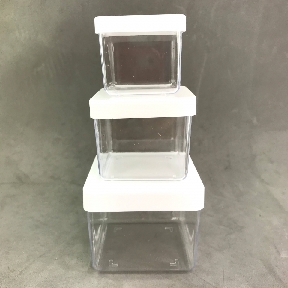 Caixa Acrílica 6x6cm - Tampa Branca