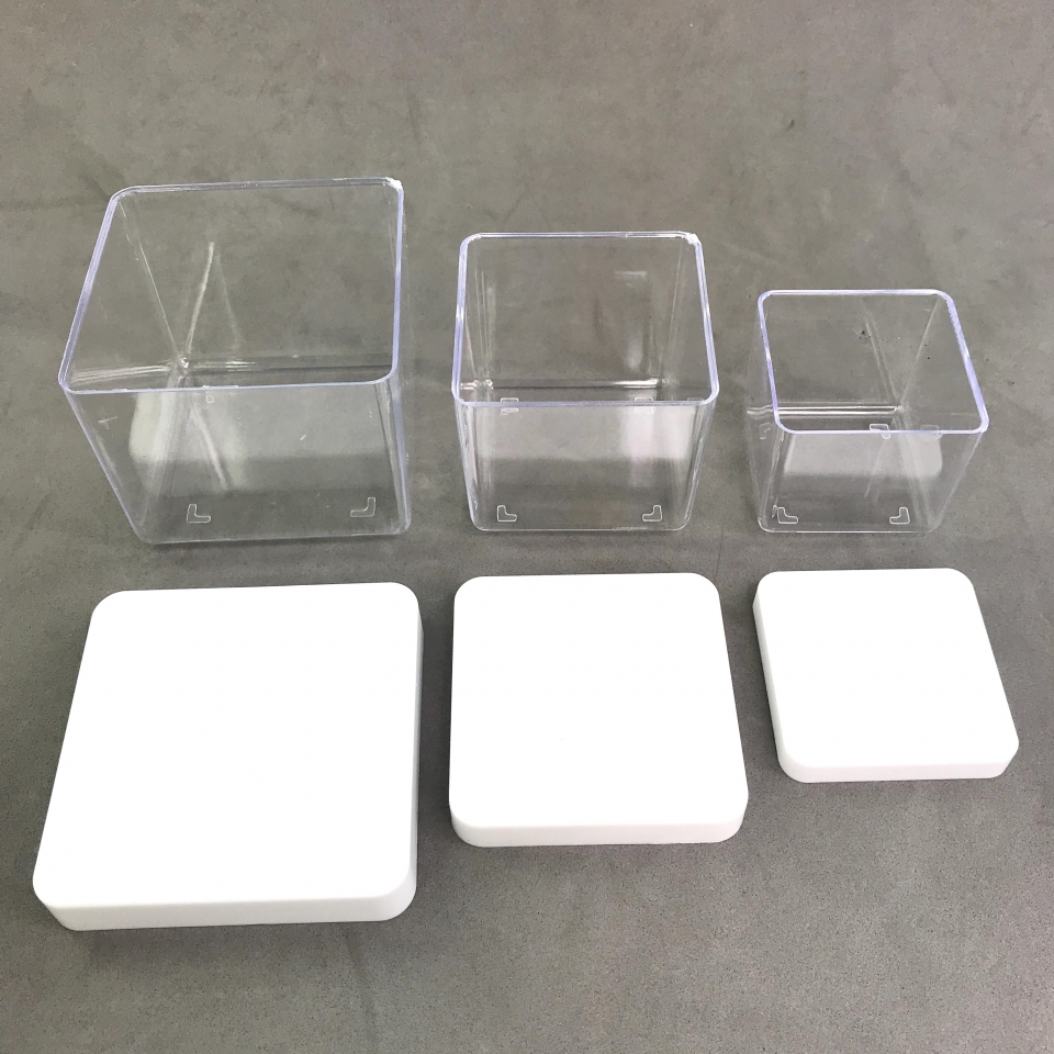 Caixa Acrílica 6x6cm - Tampa Branca