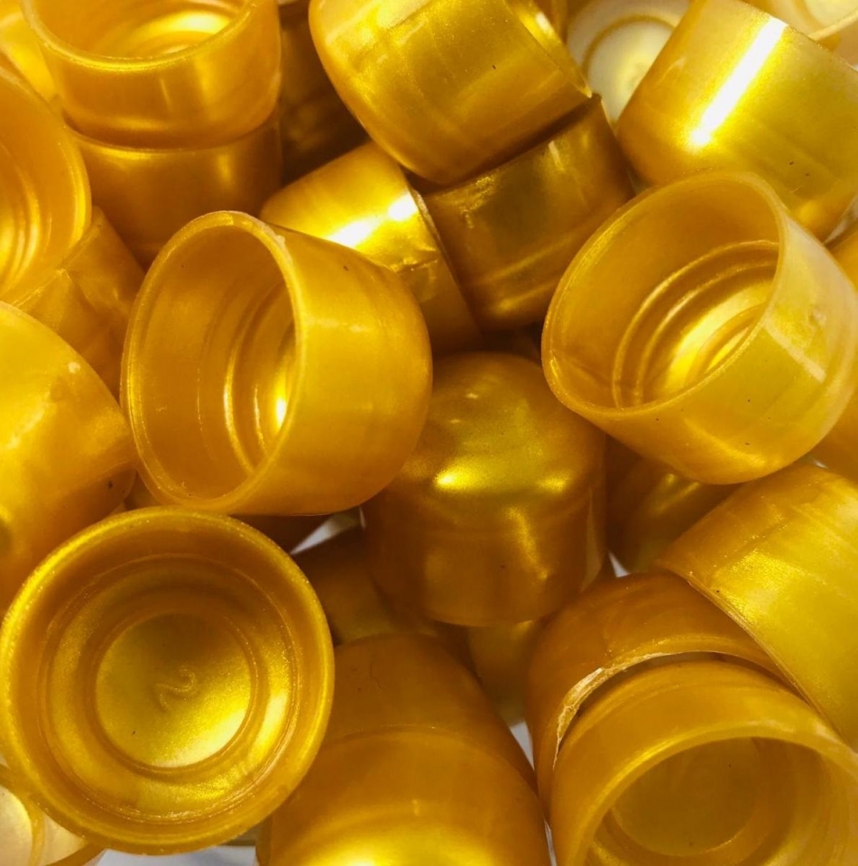 Tampa Plástica 20mm - Ouro Perolado