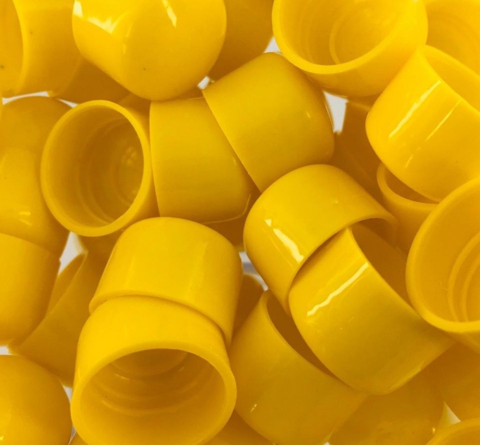 Tampa Plástica 20mm - Amarelo