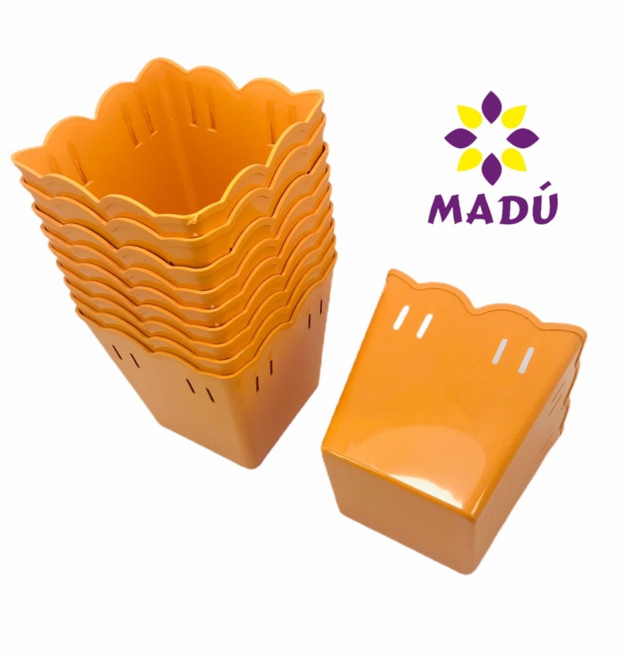 Cachepot Plástico PF 10 und - Laranja