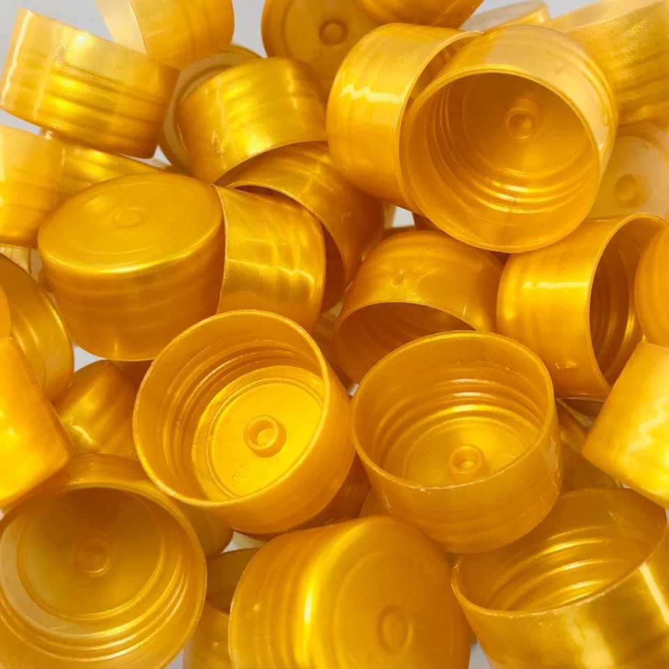 Tampa Plástica 28mm - Ouro Perolado