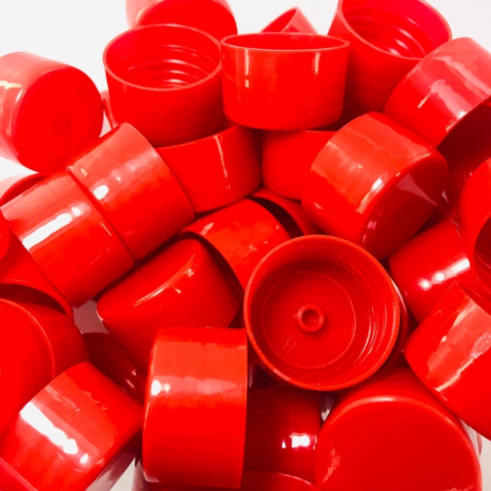 Tampa Plástica 28mm - Vermelho