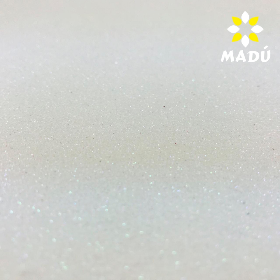 Folha de EVA com Glitter Branco - 50x40 cm