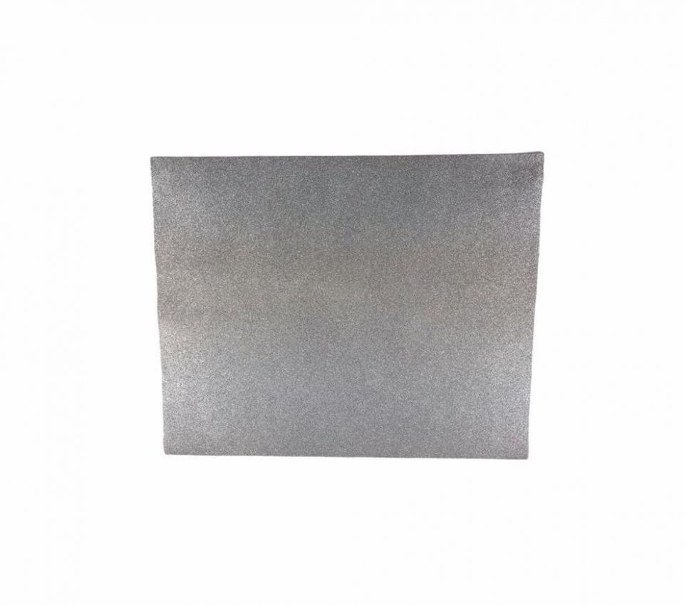 Folha de EVA com Glitter Prata - 50x40 cm