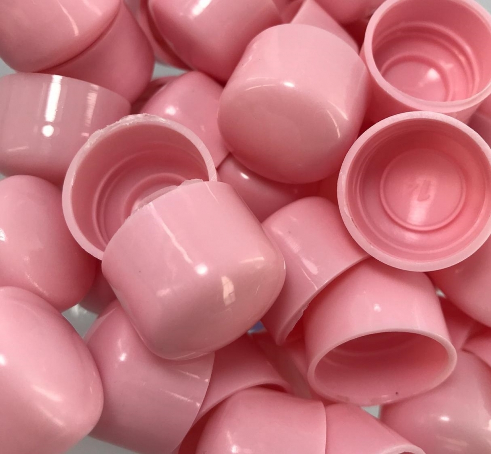 Tampa Plástica 20mm - Rosa Bebê