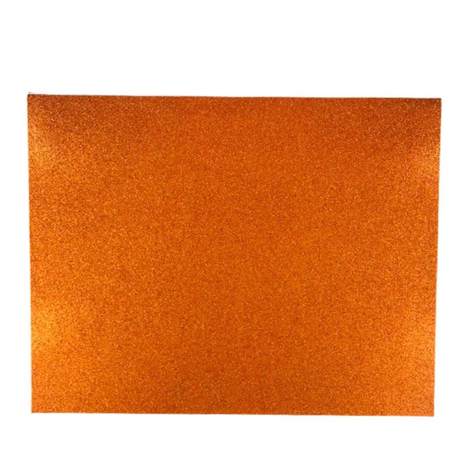 Folha de EVA com Glitter Laranja - 50x40 cm
