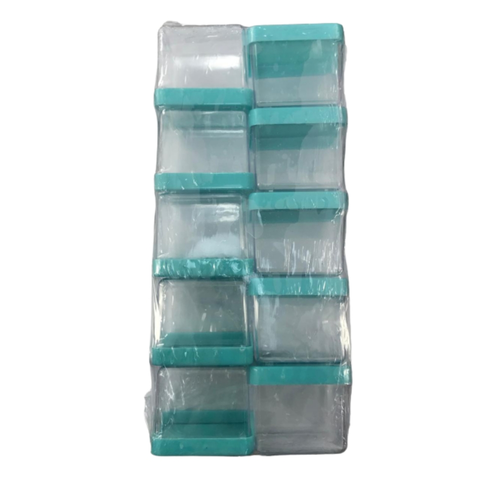 Caixa Acrílica 6x6cm - Tampa Azul Tiffany