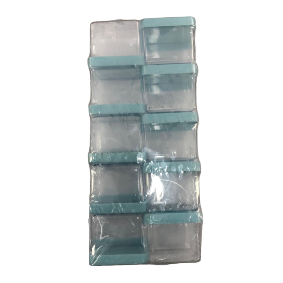 Caixa Acrílica 6x6cm - Tampa Azul Bebê