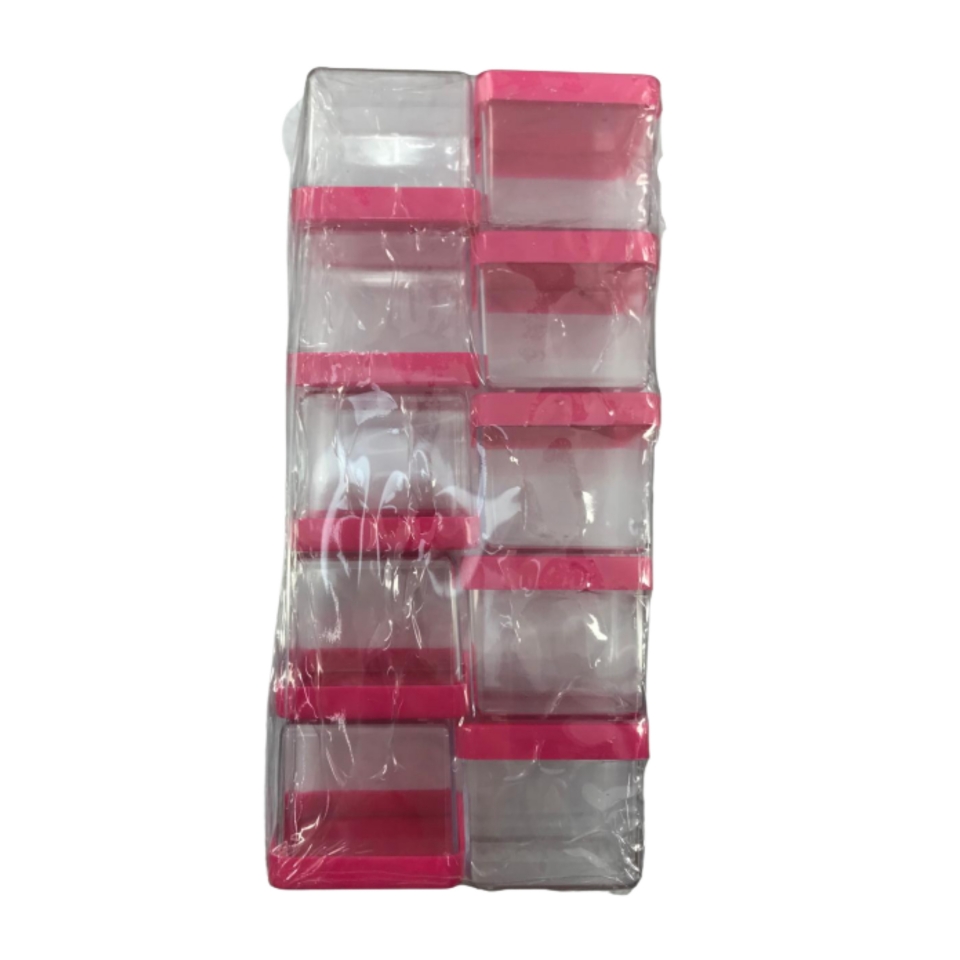 Caixa Acrílica 6x6cm - Tampa Pink